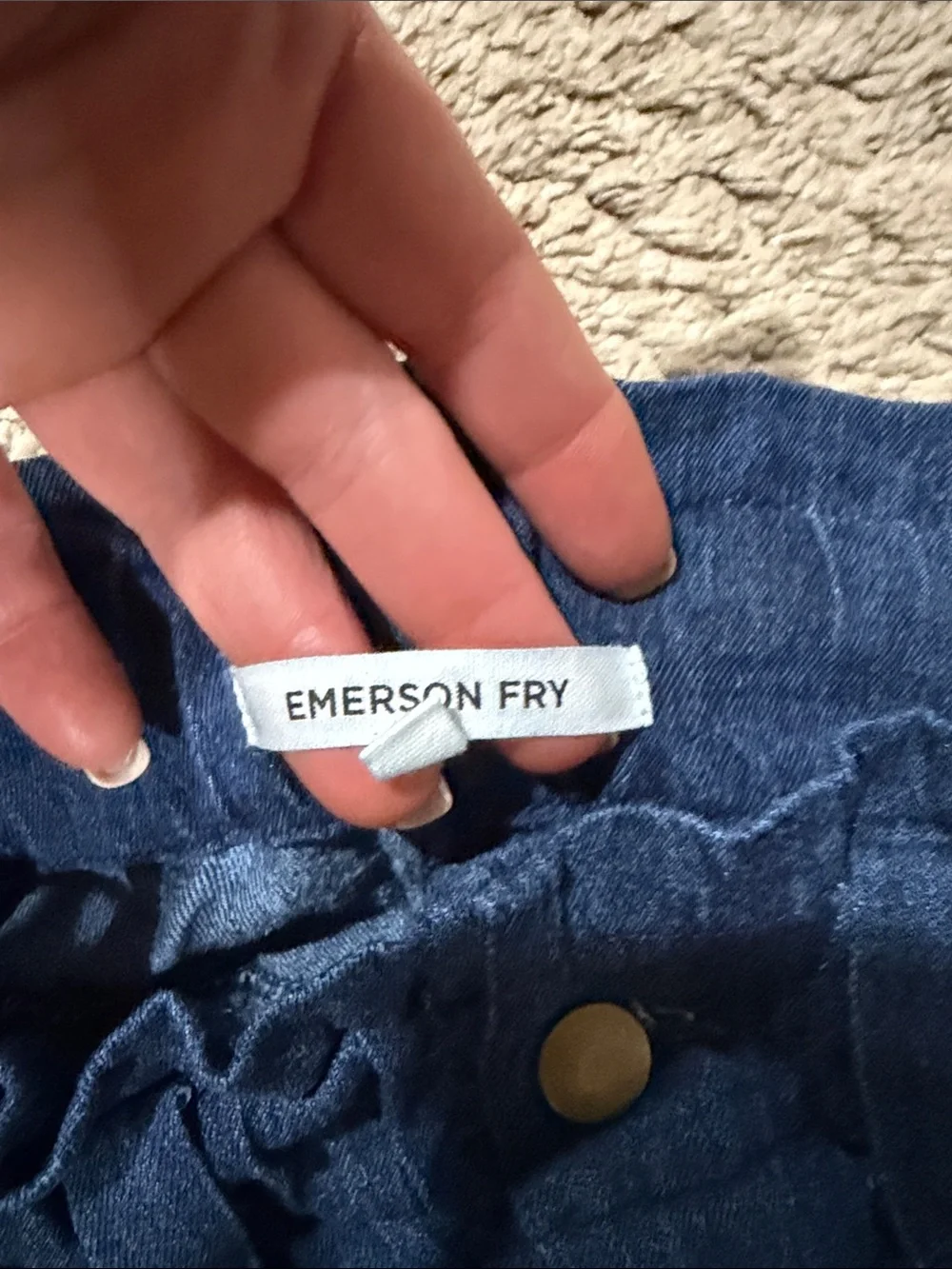 Emerson Fry Wide-Leg High-Waist Indigo Jeans XS EUC